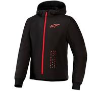 Felpa da motociclista Alpinestars RADIUM TECH HOODIE nera e rossa 2XL