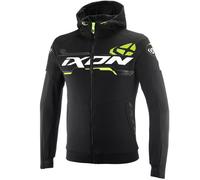 Felpa da motociclista IXON Touchdown Ultra nera-bianca-giallo fluo S
