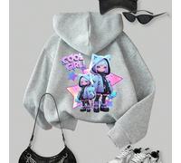 Felpa da ragazza ispirata ai K-Drama coreani - Stampa in stile coreano carino, outfit da fan K-Pop e star K-Pop (ragazza dai capelli rosa e idol coreano), felpa con cappuccio calda per l'inverno, adat