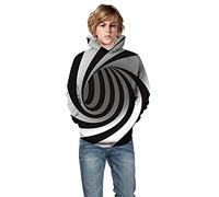 Felpa da Ragazzo a Maniche Lunghe Parte Superiore Carina con Cappuccio Neonato Accogliente Graziosa Solid Color Pullover per Bambino Maglione Bambini 7-14 Anni