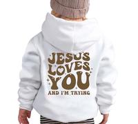 Felpa da Ragazzo con Cappuccio a Maniche Lunghe Felpe Pullover per Adolescenti Neonato Stampa Senza Sweatshirt Calda Sportswear Maglione Bambini 7-14 Anni