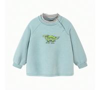 Felpa da ragazzo con stampa di dinosauro, stile all'aperto a due in uno con collo alto, caldo, per l'inverno 2025 7Y,8Y,5Y,9-12M,18-24M,3-4 anniFumetto,LettereMiscele di cotone