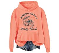 Felpa da spiaggia con cappuccio "Nobody Like A Shady Beach", Arancione-2, L