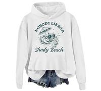 Felpa da spiaggia con cappuccio "Nobody Like A Shady Beach", bianco-2, 3XL