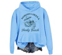 Felpa da spiaggia con cappuccio "Nobody Like A Shady Beach", Blu cielo 2., S