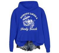 Felpa da spiaggia con cappuccio "Nobody Like A Shady Beach", Blu reale-2, XXL