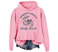 Felpa da spiaggia con cappuccio "Nobody Like A Shady Beach", Rosa-2, L