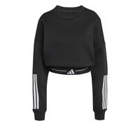 Adidas Hyperglam 3 Stripes Cropped Crewneck Sweatshirt Nero S Donna