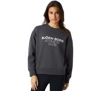Felpa da tennis da donna Björn Borg Boyfriend Crew - Grigio (XS)