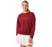 Felpa da tennis da donna Björn Borg Boyfriend Crew - Rosso (S)