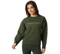 Felpa da tennis da donna Björn Borg Boyfriend Crew - Verde (M)