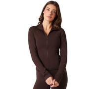 Felpa da tennis da donna Björn Borg Soft Zip Midlayer - mole - Marrone (M)