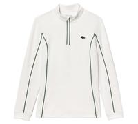 Felpa da tennis da donna Lacoste Slim Fit Quarter-Zip Sweatshirt - white/green - Bianco (L)
