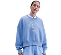 Felpa da tennis da donna Nike Court Heritage Phoenix Fleece Over Oversized Crew Neck - royal pulse/comet blue - Blu (M)