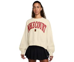 Felpa da tennis da donna Nike Court Phoenix Fleece Oversized Crew-Neck - Beige (S)