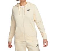 Felpa da tennis da donna Nike Sportswear Club Fleece Full Zip Hoodie - coconut milk/black - Beige (S)