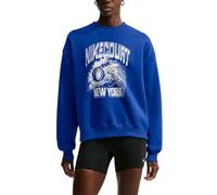 Felpa da tennis da donna Nike Studio Fleece Medium Weight Crew - old royal/old royal/white - Blu (L)