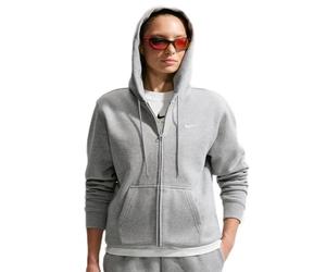 Felpa da tennis da donna Nike Studio Fleece Medium Weight Full Zip - dark grey heather/sail - Grigio (XS)