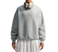 Felpa da tennis da donna Nike Studio Fleece Medium Weight Oversized Crew - dark grey heather/sail - Grigio (S)
