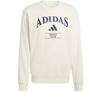 Felpa da tennis da uomo Adidas Heritage Graphic Club Crew - chalk white/dark blue - Beige (L)