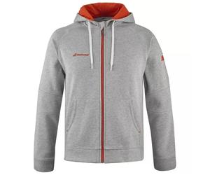 Felpa da tennis da uomo Babolat Exercise Hood Jacket Men - high rise - Grigio (S)