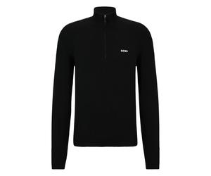 Felpa da tennis da uomo BOSS Perform-X 1/4 Zip - Nero (XL)