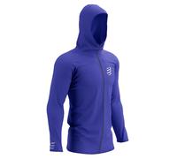 Felpa da tennis da uomo Compressport 3D Thermo Seamless Zip - Blu (S)