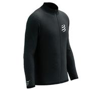 Compressport seamless zip sweatshirt hoodie black