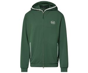 Felpa da tennis da uomo EA7 Tennis Zip-Up Hooded - cilantro - Verde (XL)