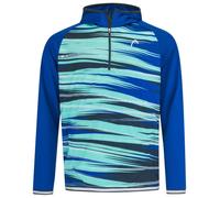 Felpa da tennis da uomo Head Topspin Hoodie - royal/print vision - Blu (L)