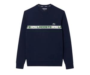 Felpa da tennis da uomo Lacoste Branded Stripe - blue marine - Blu (XL)