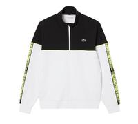 Felpa da tennis da uomo Lacoste Tennis Zipped Colour-Block - black/white - Bianco (L)