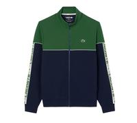 Felpa da tennis da uomo Lacoste Zipped Colour-Block - navy blue/green - Multicolore (S)