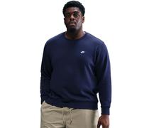 Felpa da tennis da uomo Nike Club Fleece Crew - obsidian/white - Blu (XL)