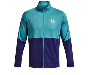 Felpa da tennis da uomo Under Armour Men's UA Pique Track Jacket - glacier blue/sonar blue - Turchese (S)