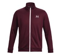 Felpa da tennis da uomo Under Armour Sportsyle Tricot Jacket - dark maroon/white - Marrone (S)