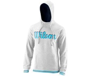 Felpa da tennis da uomo Wilson Chi Script PO Hoody-Slimfit M - Grigio (S)