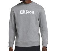 Felpa da tennis da uomo Wilson Team Script Crewneck - Grigio (XXL)