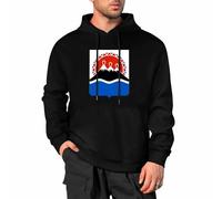 Felpa da Unisex con Tasche con Cappuccio Comoda e Comoda con Coulisse alla Moda Casual Bandiera del Territorio della Kamchatka a Maniche Lunghe Plus Size Accogliente Felpa Oversize L