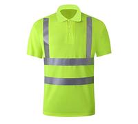 Felpa da uomo ad alta visibilità con elementi riflettenti come pratica felpa con cappuccio a maniche corte per un effetto di avvertimento ottimale, comfort durante varie attività all'aperto o, verde