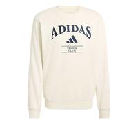 Felpa da tennis da uomo Adidas Heritage Graphic Club Crew - chalk white/dark blue - Beige (XL)