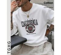Felpa da uomo California Los Angeles 89 USA West Coast The First Continental con stampa, maniche lunghe e girocollo L,M,S,XL,XS,XXL,XXXLGeometrico,LettereCotone