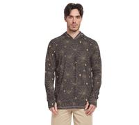 Felpa da uomo con cappuccio a maniche lunghe UPF 50 + felpe Sunproof, Ragno Web d'oro, M