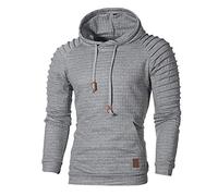 Felpa da uomo con cappuccio a quadri tinta unita da uomo UK autunno a maniche lunghe felpe con cappuccio da uomo con coulisse pullover plaid pullover con cappuccio per uomo abbigliamento sportivo
