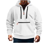 Felpa da uomo con cappuccio casual a mezza zip da uomo con coulisse felpa da lavoro invernale felpe con cappuccio per vacanze Activewear comode felpe sportive in pile a maniche lunghe felpa con
