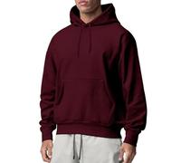 Felpa da uomo con cappuccio, classica, tinta unita, per unisex, semplice, comoda, traspirante, casual, per sport all'aperto, streetwear, adatta per ogni occasione, Rd3, XXL