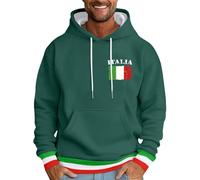 Felpa da uomo con cappuccio, con cappuccio, da uomo, con cappuccio, per Halloween, con scritta "Bloody Letter Print", con cappuccio, per uomo, design grafico, confortevole, casual, Verde scuro, 6XL