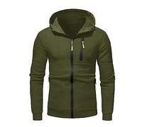 Felpa da Uomo con Cappuccio, con Cappuccio, Slim Fit, Chiusura Lampo, Felpa con Cappuccio, con Tasche, per L'Autunno, Lo Sport, Il Fitness, La Montagna