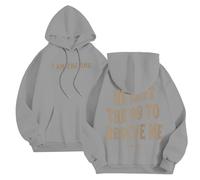 Felpa da uomo con cappuccio, ispiratrice, comoda felpa con cappuccio, stampa grafica, motivo cristiano, con stampa a marsupio, per riunioni comunali, Stile-s06 Grigio, L