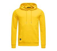 Felpa da Uomo con cappuccio Premium Basic Maglia in Cotone Giallo 4XL